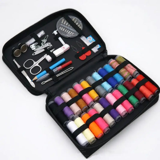 86/172pcs Sewing Kit With Threads Needles Scissors Tape Measure Buttons Storage Bag Portable Travel Sewing Box Tools