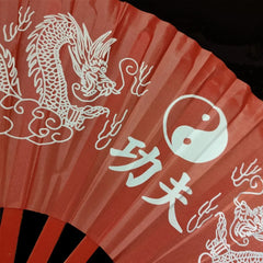Chinese Japanese Kung Fu Dragon plastic folding Fan Large Hand