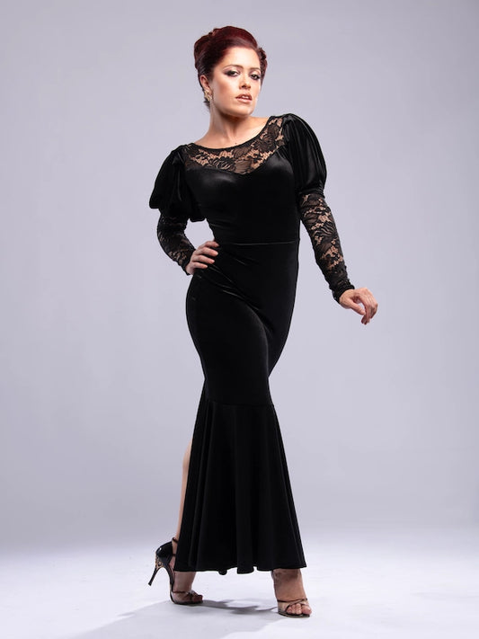 Vestido Maya – corazón manga farol larga