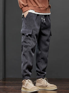 Pantalones casuales de hombre de primavera y otoño de nuevo estilo con cintura elástica, elásticos, rectos, con cordón, harem, para trotar, deportivos, largos, para hombre