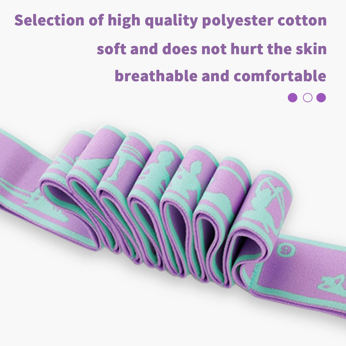 Multi-Section Elastic Yoga Resistance Bands Pilates Dance Stretching Fitness Sport Pull Strap Multi-Functional Gym Stretch Strap