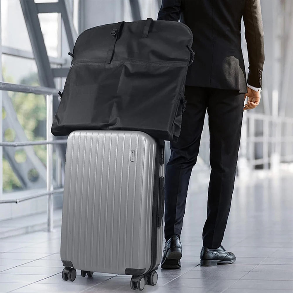 50" Garment Bag for Travel Foldable Suit Bag with Multiple Pockets Carry On Garment Durable Suitcase Garment Cover for Business