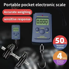 40kg X 10g Mini Digital Scale for Fishing Luggage Travel Weighting Portable Electronic Hanging Hook Scale Hand Scales
