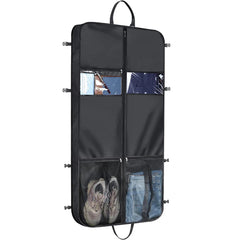 50" Garment Bag for Travel Foldable Suit Bag with Multiple Pockets Carry On Garment Durable Suitcase Garment Cover for Business