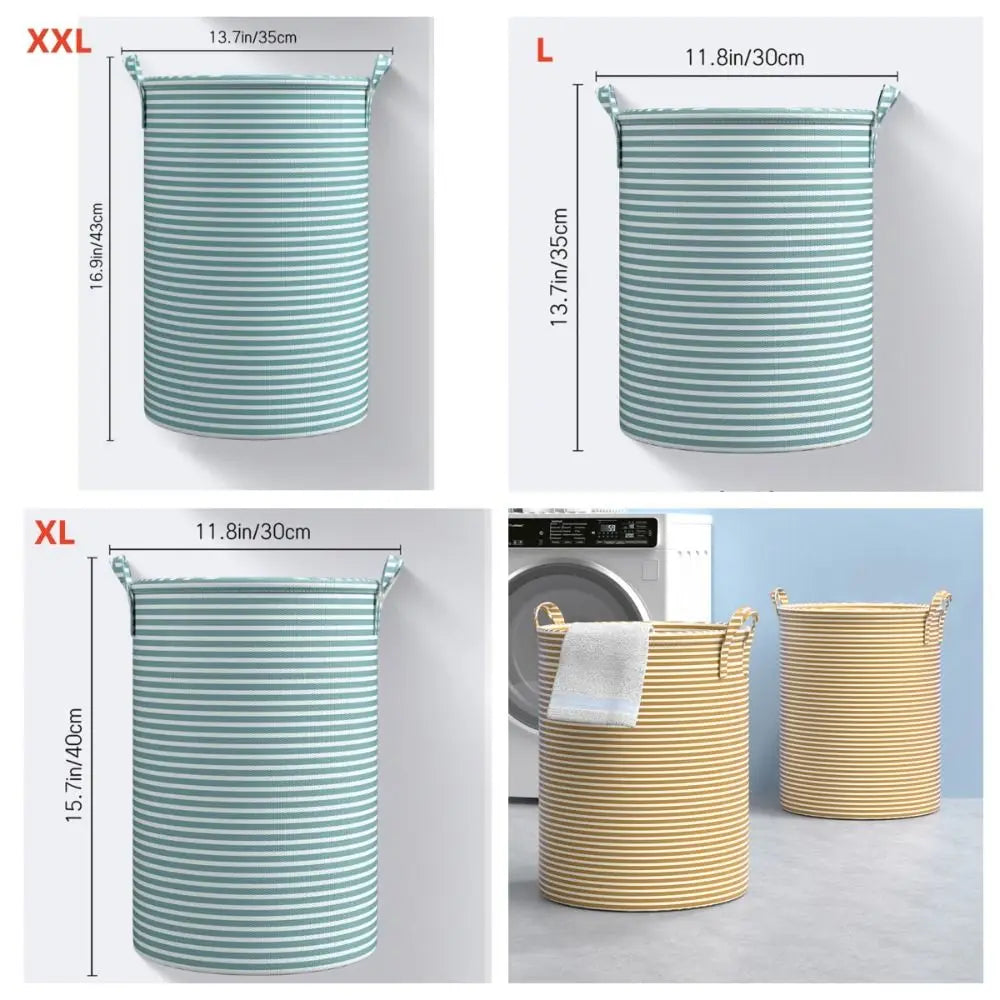 New Foldable Laundry Basket Cotton and Linen Dirty Clothes Storage Bag Large Capacity Household Sundries Storage Basket