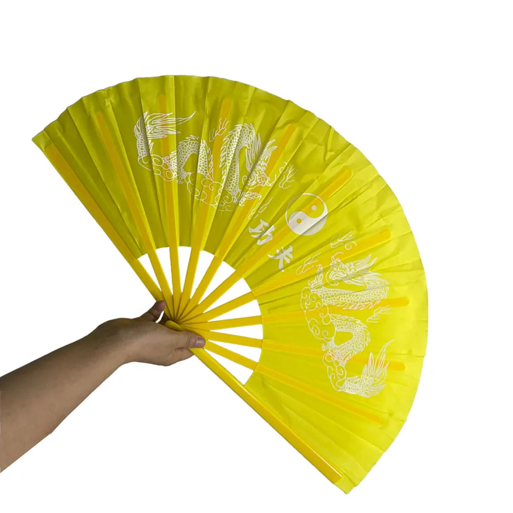 Chinese Japanese Kung Fu Dragon plastic folding Fan Large Hand