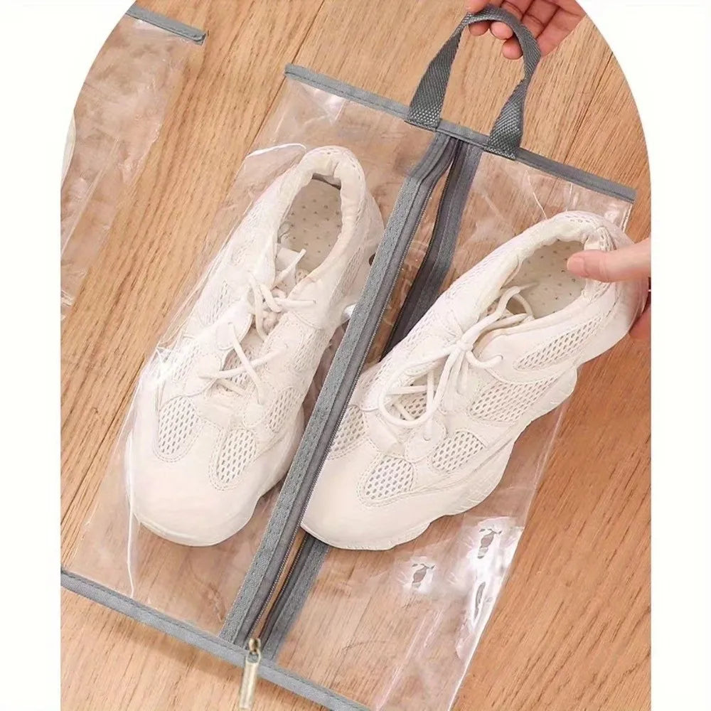 Portable Waterproof Shoe Storage Bag Dustproof Transparent Shoe Bag Moistureproof Travel Storage Shoes Organizer
