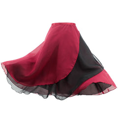Falda de baile con envoltura para mujer, falda de ballet de gasa, falda larga de ballet, 2 capas, tutú de baile, disfraces de baile, ropa de baile para adultos