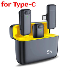 Wireless Lavalier Microphone Noise Cancelling With Charging Case For iPhone Android Portable Video Recording Mic For Meeting
