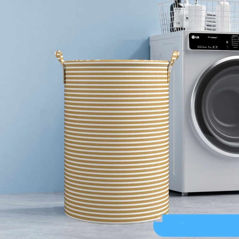 New Foldable Laundry Basket Cotton and Linen Dirty Clothes Storage Bag Large Capacity Household Sundries Storage Basket