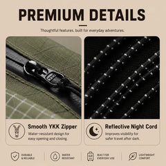 Lightweight Crossbody Bag Waterproof X Pac Nylon Ripstop Small Shoulder Bag Adjustable Strap Travel Hiking Daily Sling Pouch