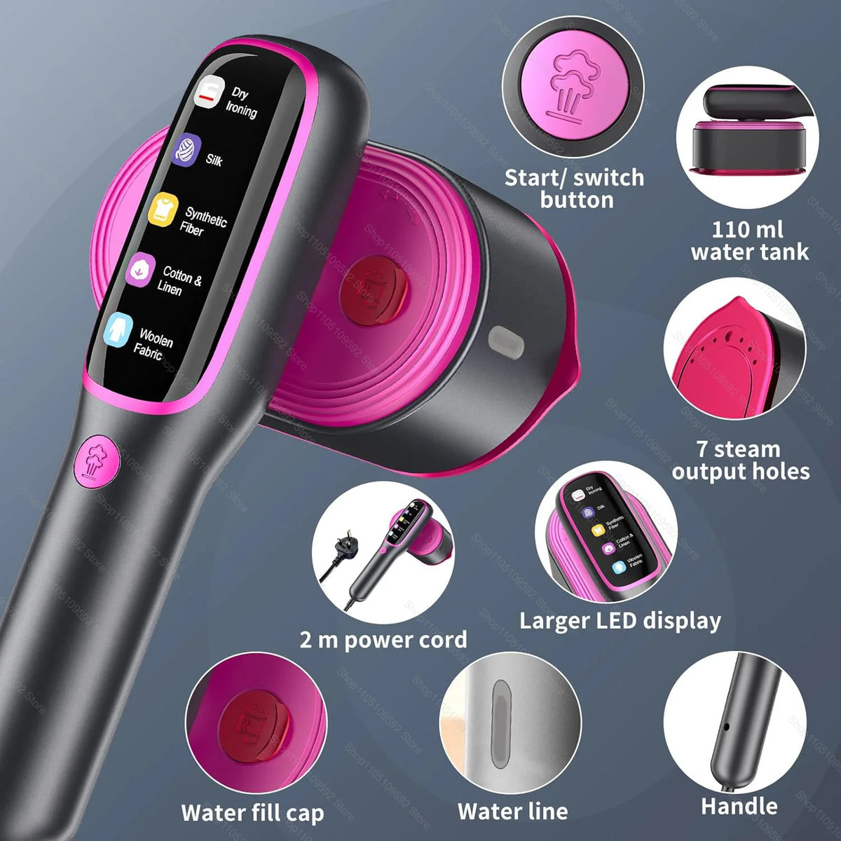 Mini Garment Steamer For Clothing Steam Iron Handheld Portable Home Travelling Voor For Clothes Ironing Wet Dry Ironing Machine