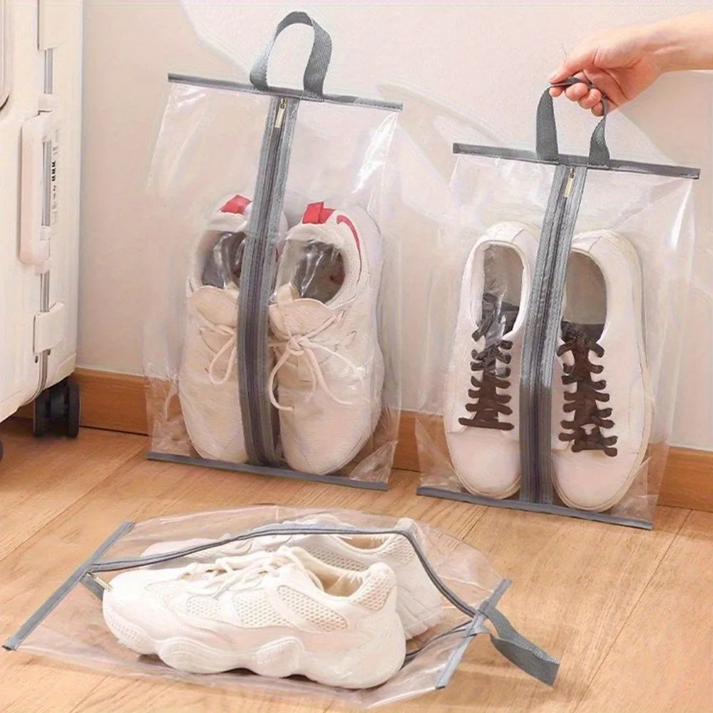 Portable Waterproof Shoe Storage Bag Dustproof Transparent Shoe Bag Moistureproof Travel Storage Shoes Organizer