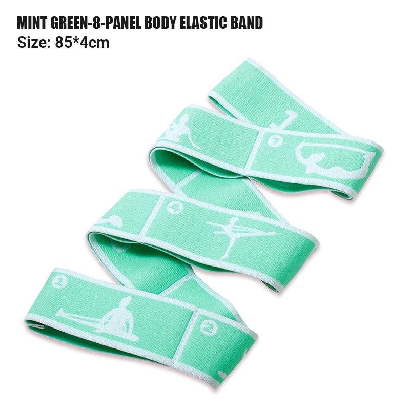 Multi-Section Elastic Yoga Resistance Bands Pilates Dance Stretching Fitness Sport Pull Strap Multi-Functional Gym Stretch Strap