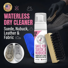 Kit Limpiador de Zapatos Premium Espuma sin Agua Cepillo Paño Set Gamuza Nobuk Cuero Zapatillas Blancas Deportivas Quitamanchas Cuidado