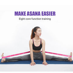 Multi-Section Elastic Yoga Resistance Bands Pilates Dance Stretching Fitness Sport Pull Strap Multi-Functional Gym Stretch Strap