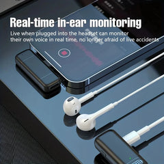 Wireless Lavalier Microphone Noise Cancelling With Charging Case For iPhone Android Portable Video Recording Mic For Meeting