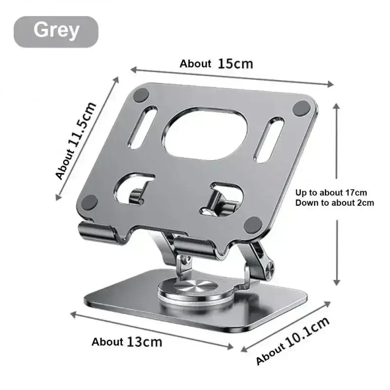 360° Rotation Tablet Stand for IPad, Adjustable Foldable Tablet Holder,Aluminum Phone Stand Compatible with iPad Pro/ Air/ Mini