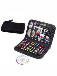 86/172pcs Sewing Kit With Threads Needles Scissors Tape Measure Buttons Storage Bag Portable Travel Sewing Box Tools