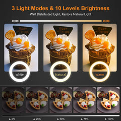 Nice Overhead Tripod With Ring Light For Mobile Cell Phone Desktop Video Shooting Table Horizontal Smartphone Tripe For Cook Fil