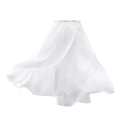 Falda de baile con envoltura para mujer, falda de ballet de gasa, falda larga de ballet, 2 capas, tutú de baile, disfraces de baile, ropa de baile para adultos