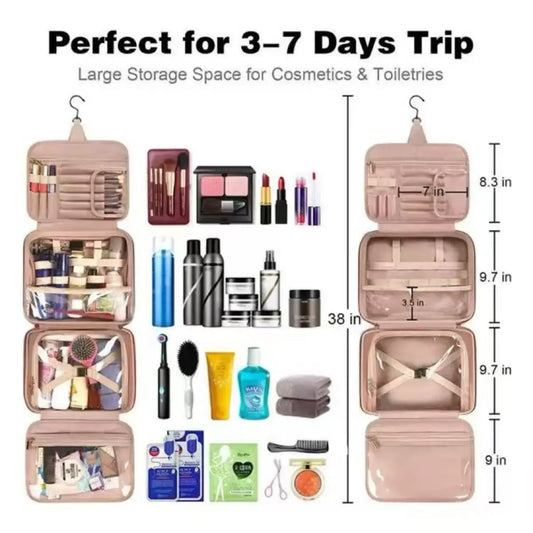 Travel Organizer Hanging Toiletry Bag Men Bathroom Large Portable Storage Box Waterproof Women Toiletry Cosmetic Makeup Case
