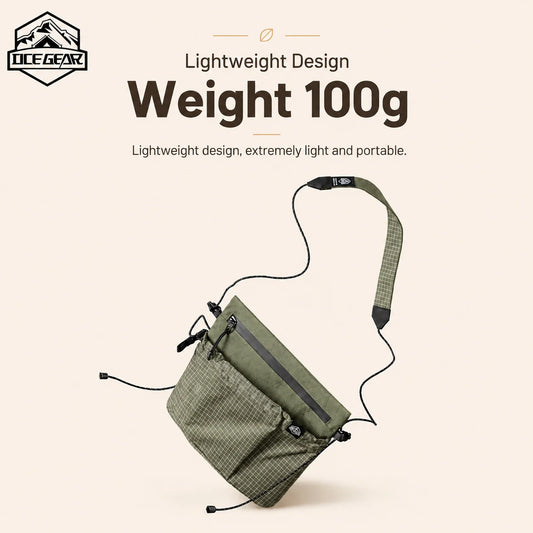 Lightweight Crossbody Bag Waterproof X Pac Nylon Ripstop Small Shoulder Bag Adjustable Strap Travel Hiking Daily Sling Pouch