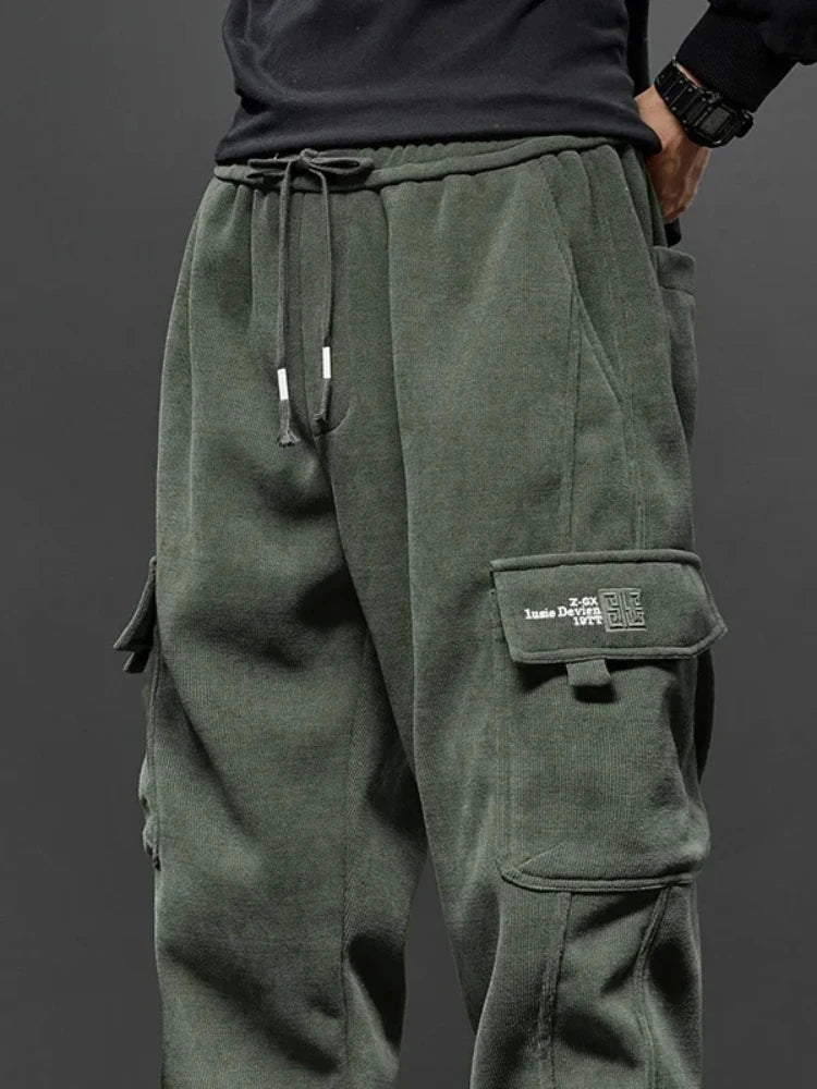 Pantalones casuales de hombre de primavera y otoño de nuevo estilo con cintura elástica, elásticos, rectos, con cordón, harem, para trotar, deportivos, largos, para hombre