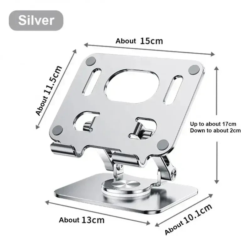 360° Rotation Tablet Stand for IPad, Adjustable Foldable Tablet Holder,Aluminum Phone Stand Compatible with iPad Pro/ Air/ Mini