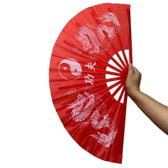 Chinese Japanese Kung Fu Dragon plastic folding Fan Large Hand