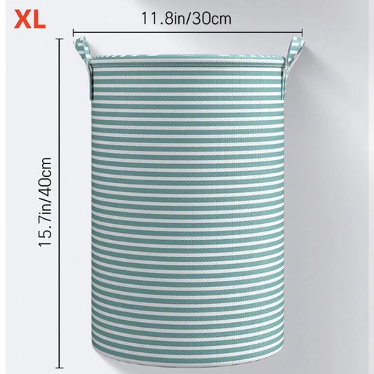 New Foldable Laundry Basket Cotton and Linen Dirty Clothes Storage Bag Large Capacity Household Sundries Storage Basket