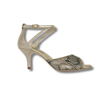 Women’s Tango Sandal with closed back | 55mm Heel, color: platin and lace